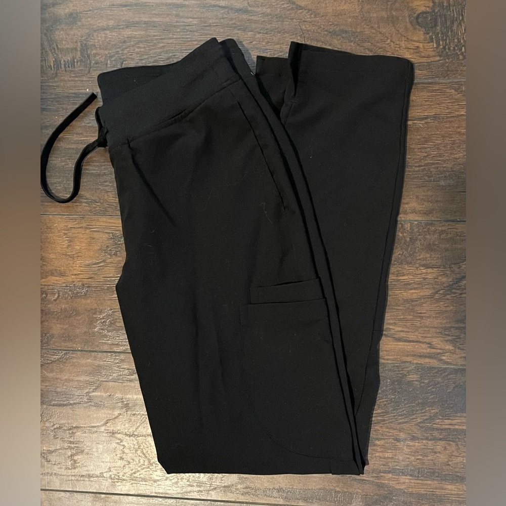 Mandala Black Scrub Pants - XS slim fit
